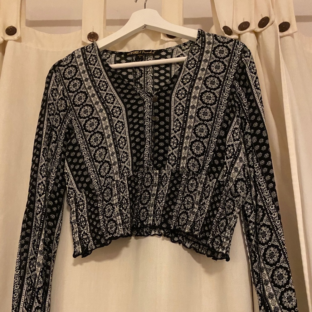 Black bohemian top